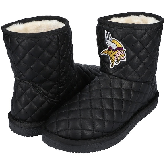 Women's Minnesota Vikings Cuce Quarterback Quilted Boots size 10 NWT - Picture 1 of 9